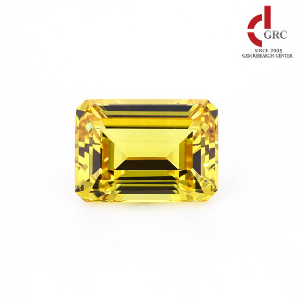 emerald cut lab grown yellow sapphire 01
