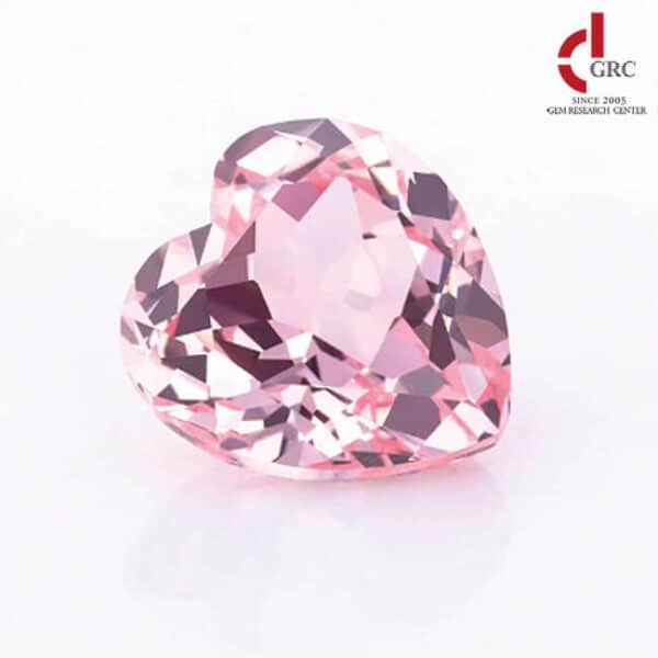 lab grown heart sakura pink sapphire