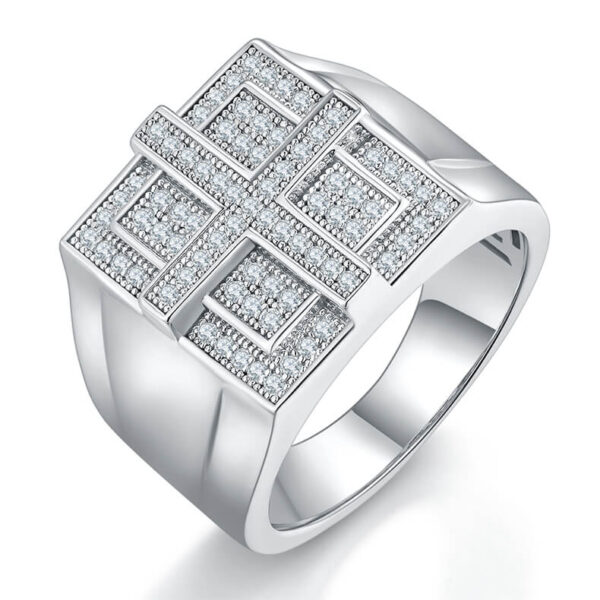 moissanite cross ring