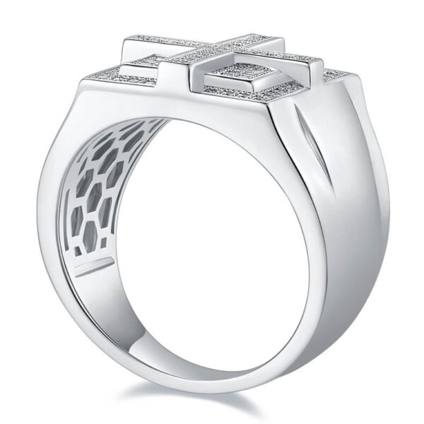 moissanite cross ring