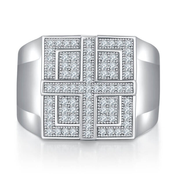 moissanite cross ring