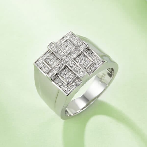 moissanite cross ring