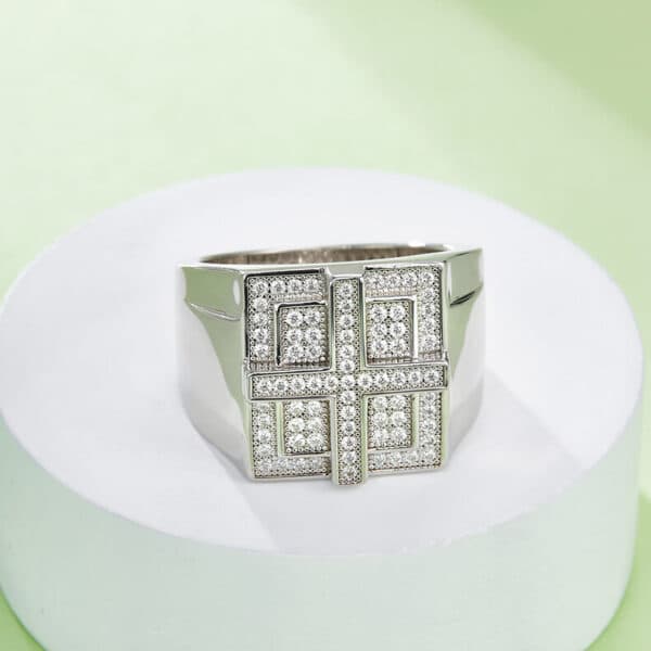 moissanite cross ring