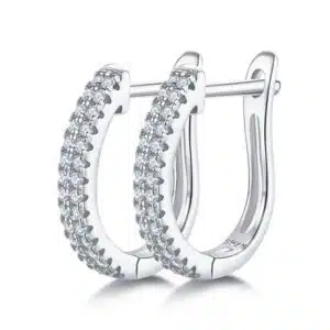 moissanite hoop earrings