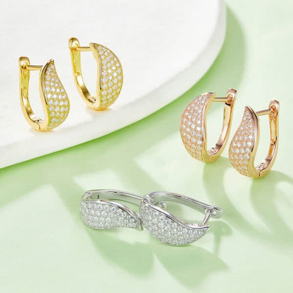moissanite hoop earrings