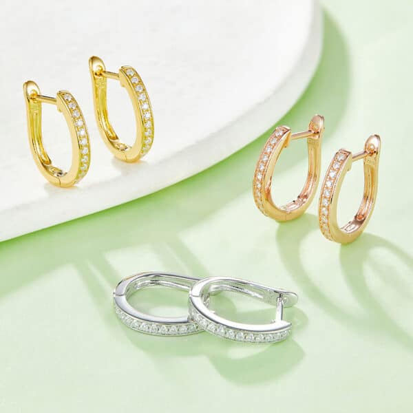 moissanite hoop earrings
