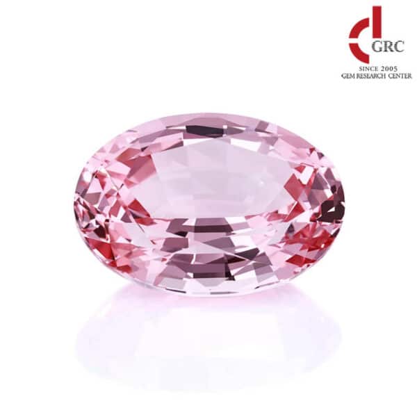 lab grown oval sakura pink sapphire