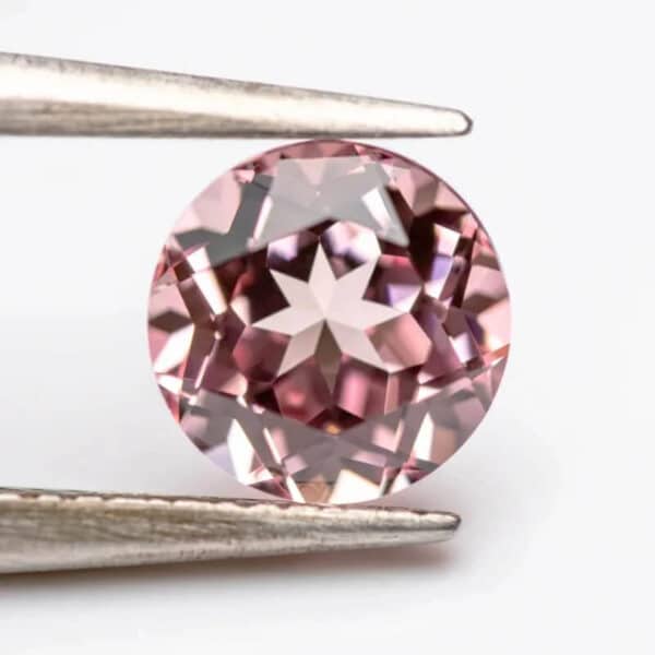 lab grown round hot pink sapphire